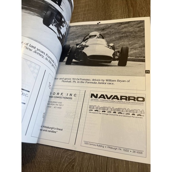 Pittsburgh Vintage Grand Prix Race Program 1989 Classic Autos Morgan Jaguar - Picture 8 of 16